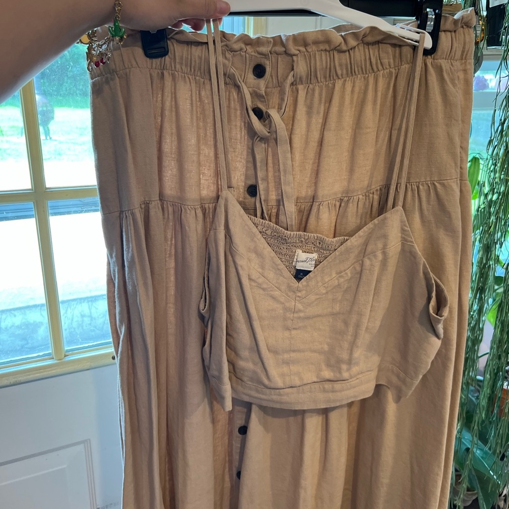 Universal Thread Tan Two Piece Set Cottagecore Sk… - image 2